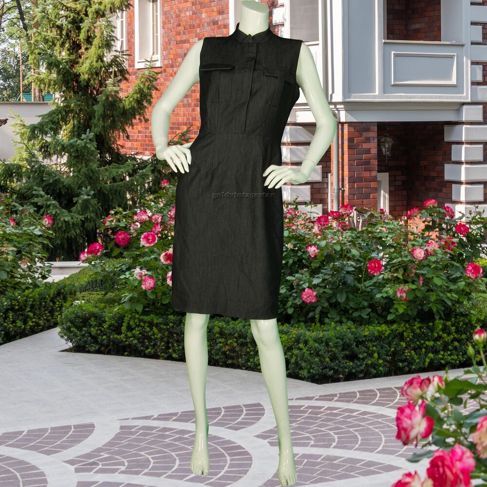 Calvin Klein Sheath Sleeveless Black Cocktail Career Dress Size S